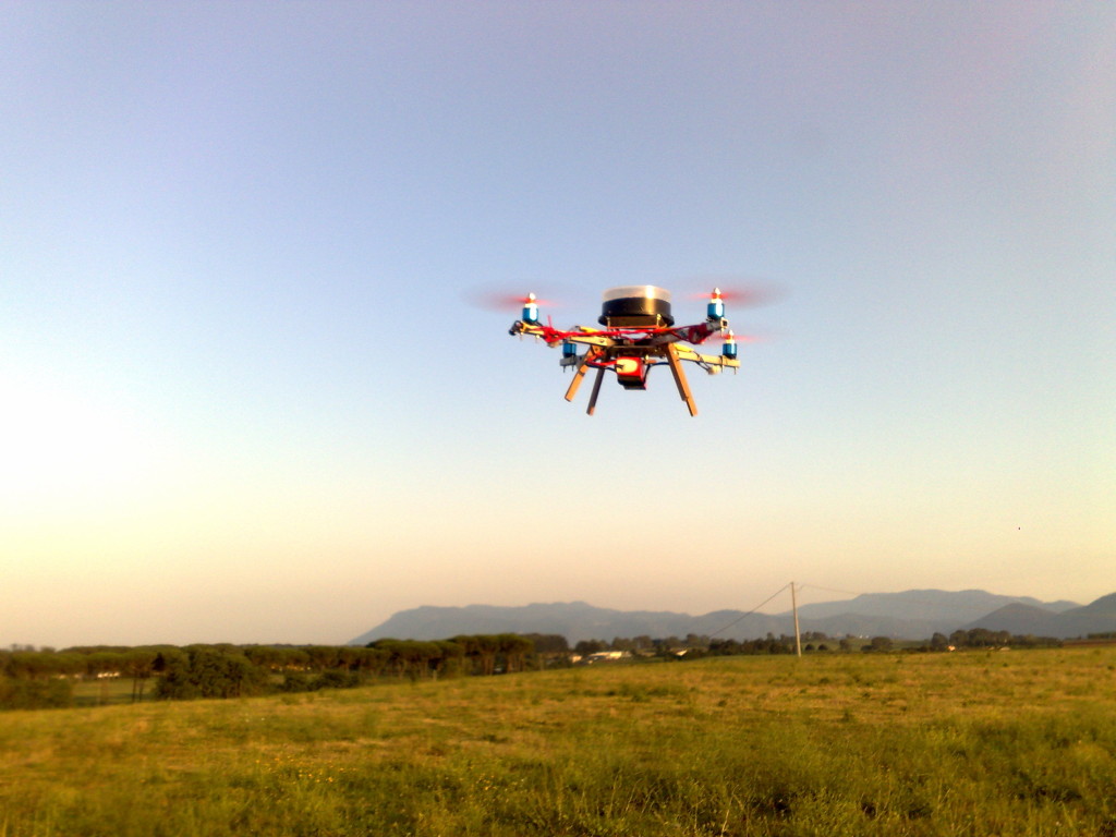 Il drone costruito da Giacomo Furia