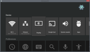 L'emulatore di Android TV in azione