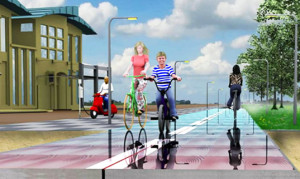 La strada con pannelli solari incorporati "SolaRoad"